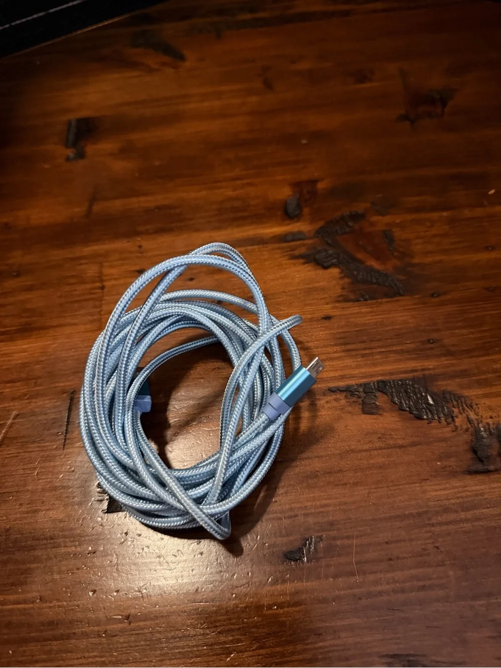 Light Blue Micro USB 8ft Charging Cable is a super long